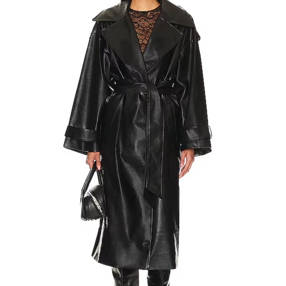Lovers + Friends Jackets & Blazers - Barrett Faux Leather Coat in Black
Lovers and Friends